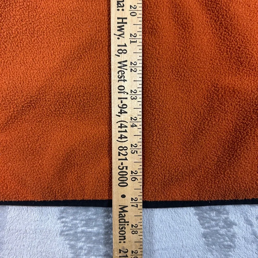 Timberland Mens Orange Quarter Zip Fleece Pullover Jacket Large RN 36543